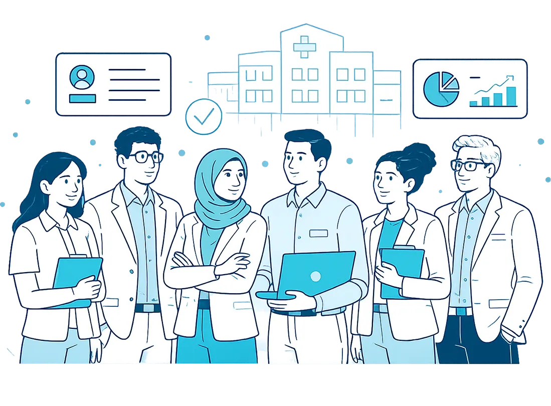 Illustration of the CareMind leadership team